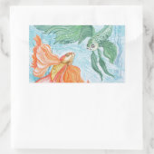 Betta Dance Rechteckiger Aufkleber (Tasche)