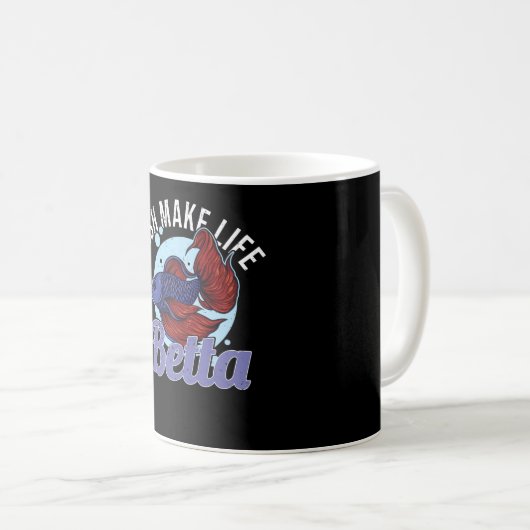 Betta Fighting Fish Aquarist Zierfisch Kaffeetasse (VorderseiteRechts)
