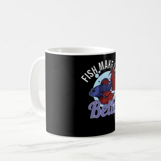 Betta Fighting Fish Aquarist Zierfisch Kaffeetasse (Vorderseite Links)
