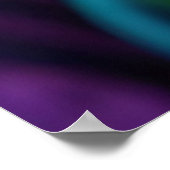 Betta Fisch, blaues Gold lila Poster (Ecke)