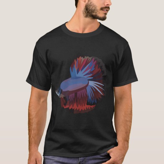Betta-Fisch - Digitale Illustration T-Shirt (Vorderseite)