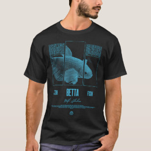 Betta-Fisch-Halter Moderne Streetwear T-Shirt