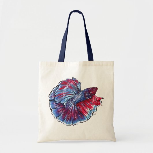 Betta Fisch-Leinwandtasche Tragetasche (Vorne)
