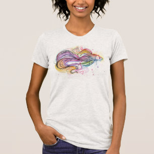 Betta Fisch-Malerei-T - Shirt