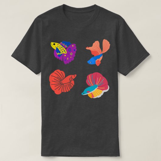 Betta Fisch Siam Kämpfer Fisch kämpfen Gefechtsfis T-Shirt (Design vorne)