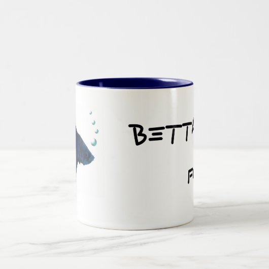 Betta Fisch-Tasse Zweifarbige Tasse (Mittel)