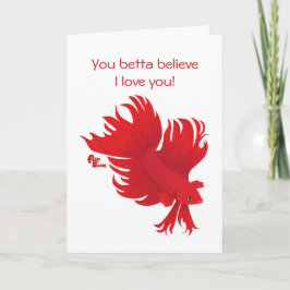 Betta Fisch-Valentinstag-Karte Feiertagskarte