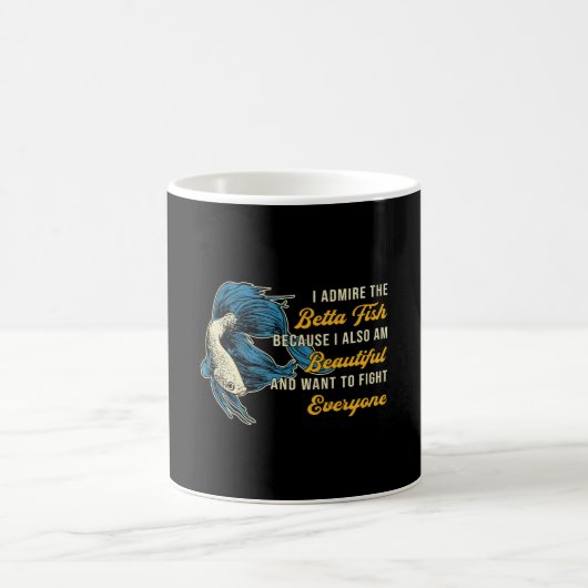 Betta Fisch wegen Aquarium Lover Fighting Fish Kaffeetasse (Mittel)