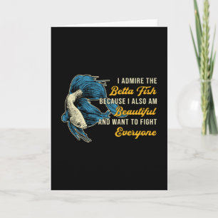 Betta Fisch wegen Aquarium Lover Fighting Fish Karte
