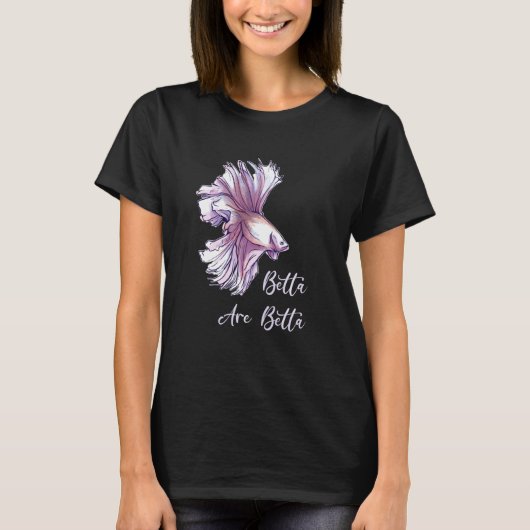 Betta-Fisch Weiblicher Tee Pun Unterhaltung Betta  (Vorderseite)