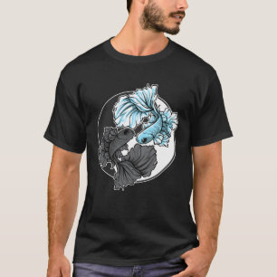 Betta-Fisch Yin Yang Aquarium Aquaristik Fischbeck T-Shirt