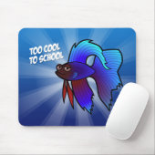 Betta Fische; Zu cool zur Schule Mousepad (Mit Mouse)