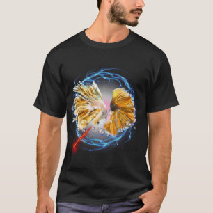 Betta-Fischliebhaber Kunst – Farbige Kampffische f T-Shirt