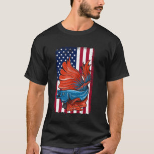 Betta-Fischliebhaber-Outfit Lustige amerikanische T-Shirt