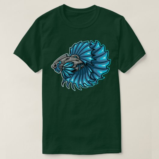 Betta-Fischroboter T-Shirt (Design vorne)