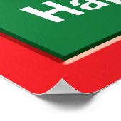 Betta Fish am Weihnachtsblasen der Freude Poster (Ecke)