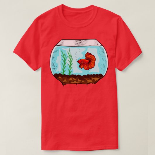 Betta Fish Aquarium Aquarist T-Shirt (Design vorne)