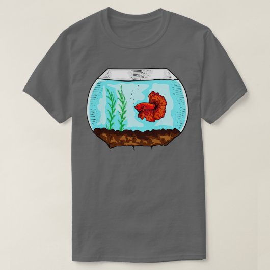 Betta Fish Aquarium Aquarist T-Shirt (Design vorne)