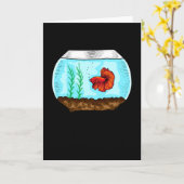 Betta Fish Aquarium Karte (Gelbe Blume)