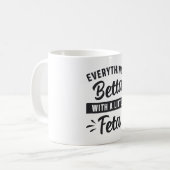 Betta Fish Betta mit einem kleinen Fisch Fish Love Kaffeetasse (Vorderseite Links)