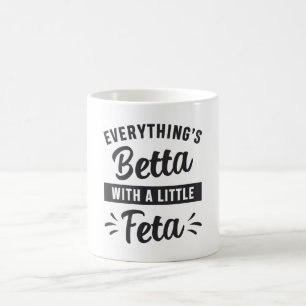 Betta Fish Betta mit einem kleinen Fisch Fish Love Kaffeetasse
