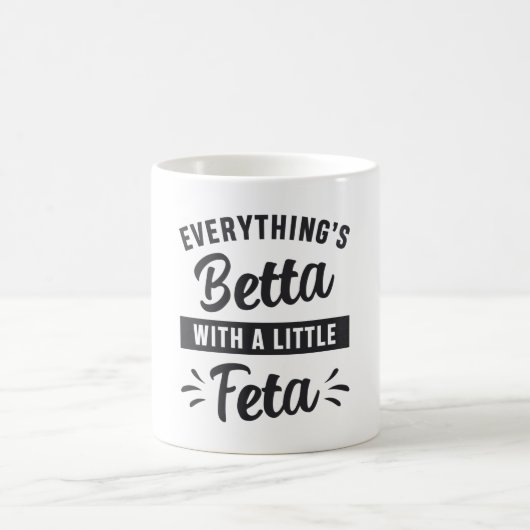 Betta Fish Betta mit einem kleinen Fisch Fish Love Kaffeetasse (Mittel)