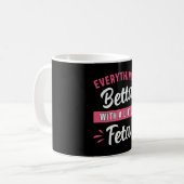 Betta Fish Betta mit einem kleinen Fötus Fish Fish Kaffeetasse (Vorderseite Links)
