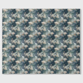 Betta Fish Blue White Geschenkpapier (Flach)