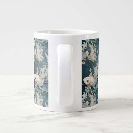 Betta Fish Blue White Jumbo-Tasse (Rückseite)