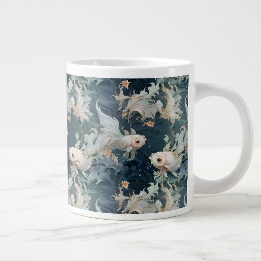 Betta Fish Blue White Jumbo-Tasse (Rechts)