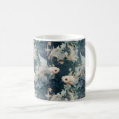 Betta Fish Blue White Kaffeetasse (VorderseiteRechts)