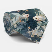 Betta Fish Blue White Krawatte (Gerollt)