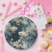 Betta Fish Blue White Pappteller (Party)