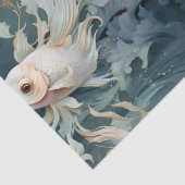 Betta Fish Blue White Seidenpapier (Detail)