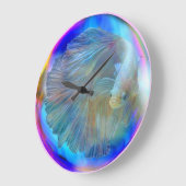 Betta Fish Bowl Wall Clock Große Wanduhr (Winkel)