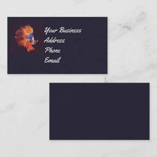 Betta Fish Business Card Visitenkarte (Vorne/Hinten)