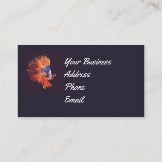 Betta Fish Business Card Visitenkarte (Vorderseite)