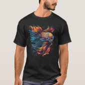 Betta Fish Cool Abstrakt farbig T-Shirt (Vorderseite)