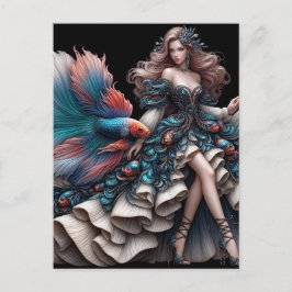 Betta Fish Fashion Postkarte