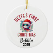 Betta Fish First Christmas 2025 Ceramic Ornament (Vorne)