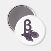 Betta Fish Funny Design Magnet (Vorderseite/Rückseite)