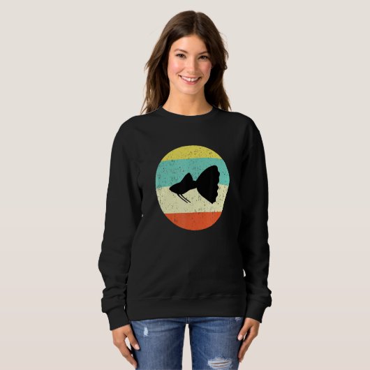 Betta Fish Gif Niedlich Betta Fisch Sweatshirt (Vorne ganz)
