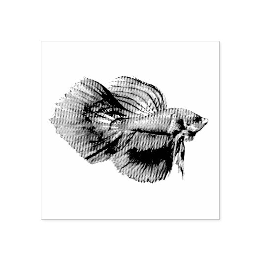 Betta Fish Gummistempel (Prägung)