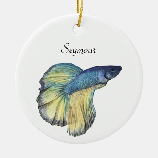 Betta Fish Keramik Ornament (Vorne)