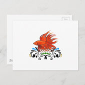 BETTA FISH KÜNSTLERISCH POSTKARTE (Vorne/Hinten)