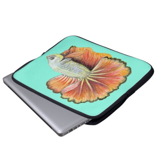 Betta Fish Laptop Sleeve (Vorne Knopf)