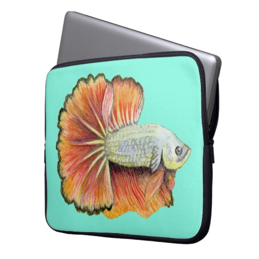 Betta Fish Laptop Sleeve (Vorderseite Links)