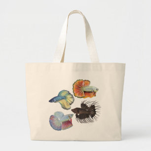 Betta Fish Large Tote Bag Jumbo Stoffbeutel