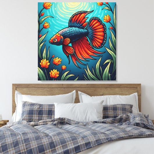 Betta fish leinwanddruck (Insitu (Schlafzimmer))