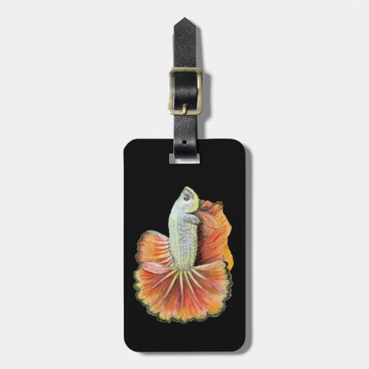 Betta Fish Luggage Tag Gepäckanhänger (Vorderseite vertikal)